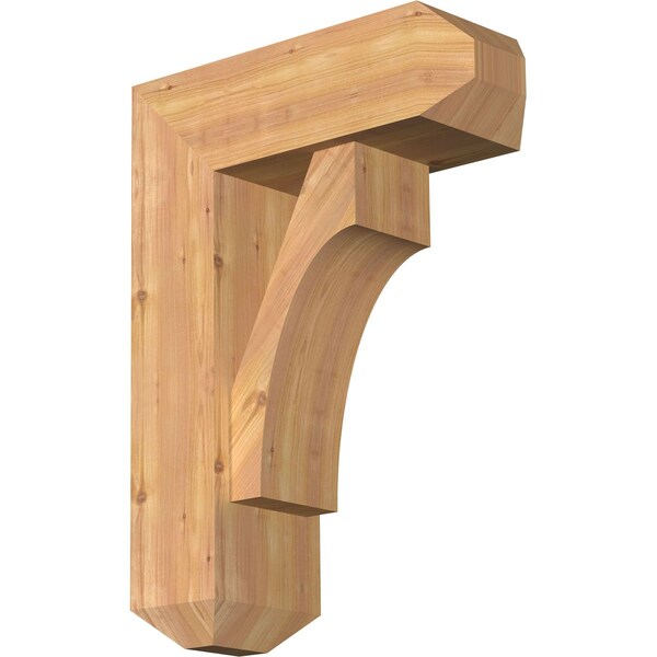 Ekena Millwork Westlake Craftsman Smooth Bracket w/ Offset Brace, Western Red Cedar, 7 1/2"W x 20"D x 28"H BKT0806X20X28WTL04SWR - main